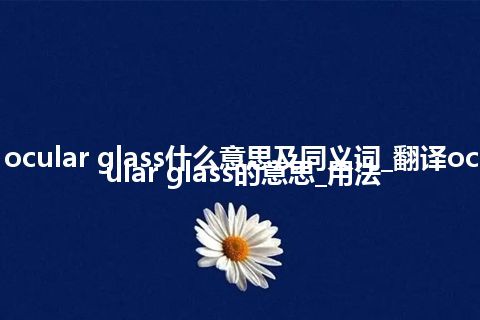 ocular glass什么意思及同义词_翻译ocular glass的意思_用法