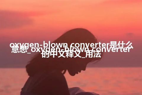 oxygen-blown converter是什么意思_oxygen-blown converter的中文释义_用法