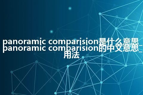 panoramic comparision是什么意思_panoramic comparision的中文意思_用法