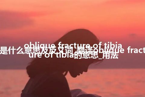oblique fracture of tibia是什么意思及反义词_翻译oblique fracture of tibia的意思_用法