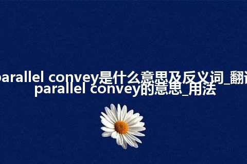 parallel convey是什么意思及反义词_翻译parallel convey的意思_用法