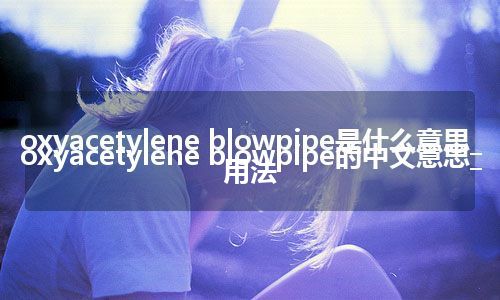 oxyacetylene blowpipe是什么意思_oxyacetylene blowpipe的中文意思_用法