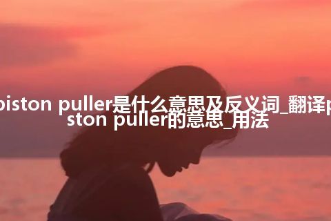 piston puller是什么意思及反义词_翻译piston puller的意思_用法