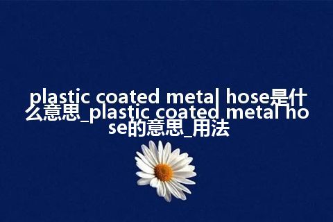 plastic coated metal hose是什么意思_plastic coated metal hose的意思_用法