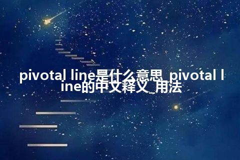 pivotal line是什么意思_pivotal line的中文释义_用法