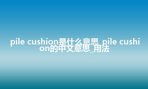 pile cushion是什么意思_pile cushion的中文意思_用法