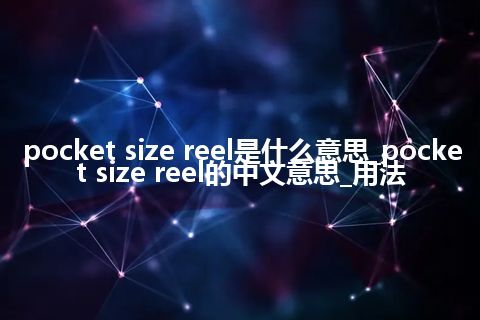 pocket size reel是什么意思_pocket size reel的中文意思_用法