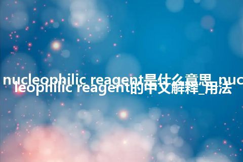 nucleophilic reagent是什么意思_nucleophilic reagent的中文解释_用法