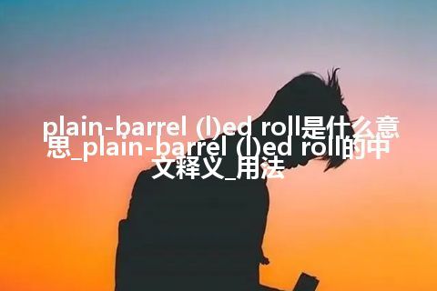 plain-barrel (l)ed roll是什么意思_plain-barrel (l)ed roll的中文释义_用法