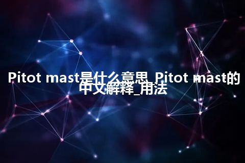 Pitot mast是什么意思_Pitot mast的中文解释_用法