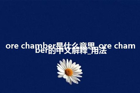 ore chamber是什么意思_ore chamber的中文解释_用法