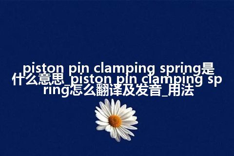 piston pin clamping spring是什么意思_piston pin clamping spring怎么翻译及发音_用法