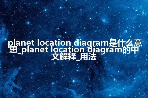 planet location diagram是什么意思_planet location diagram的中文解释_用法