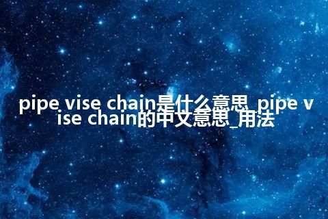 pipe vise chain是什么意思_pipe vise chain的中文意思_用法