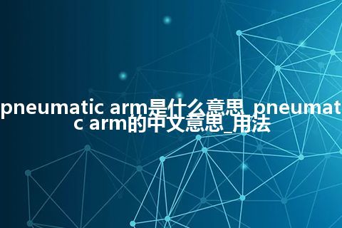 pneumatic arm是什么意思_pneumatic arm的中文意思_用法