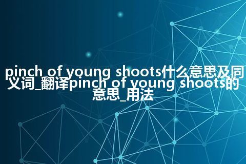 pinch of young shoots什么意思及同义词_翻译pinch of young shoots的意思_用法