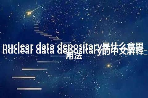 nuclear data depositary是什么意思_nuclear data depositary的中文解释_用法