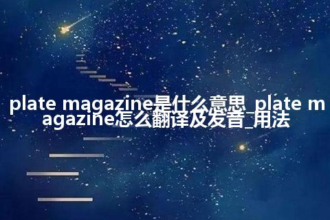 plate magazine是什么意思_plate magazine怎么翻译及发音_用法
