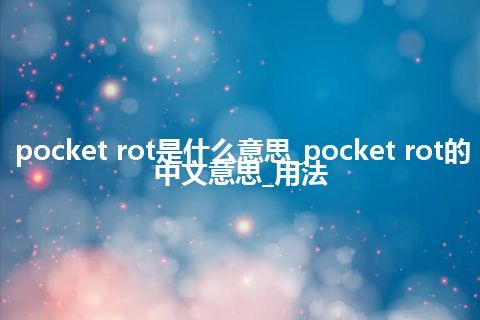 pocket rot是什么意思_pocket rot的中文意思_用法