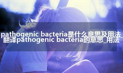 pathogenic bacteria是什么意思及用法_翻译pathogenic bacteria的意思_用法