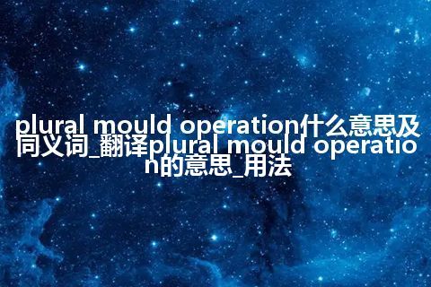 plural mould operation什么意思及同义词_翻译plural mould operation的意思_用法