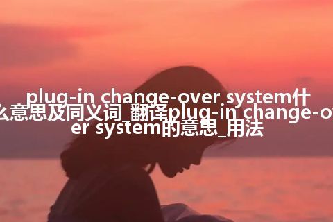 plug-in change-over system什么意思及同义词_翻译plug-in change-over system的意思_用法