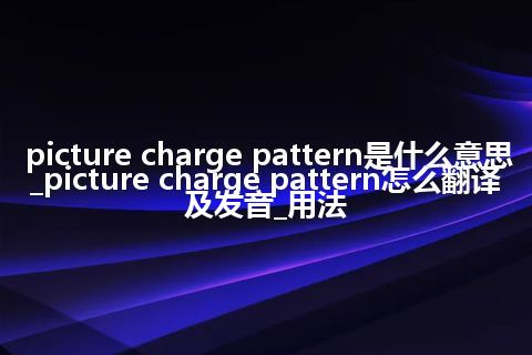 picture charge pattern是什么意思_picture charge pattern怎么翻译及发音_用法