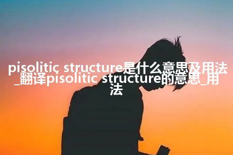 pisolitic structure是什么意思及用法_翻译pisolitic structure的意思_用法