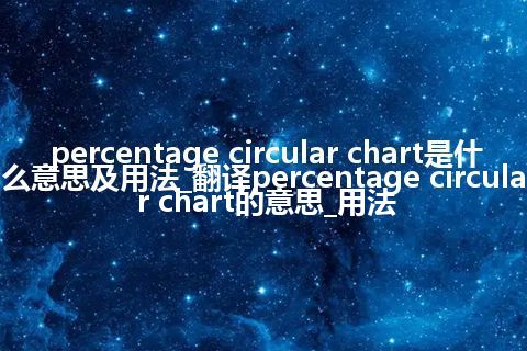 percentage circular chart是什么意思及用法_翻译percentage circular chart的意思_用法