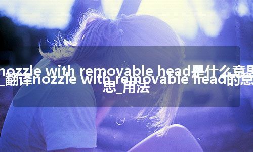 nozzle with removable head是什么意思_翻译nozzle with removable head的意思_用法