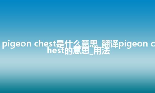 pigeon chest是什么意思_翻译pigeon chest的意思_用法