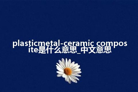 plasticmetal-ceramic composite是什么意思_中文意思