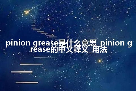 pinion grease是什么意思_pinion grease的中文释义_用法
