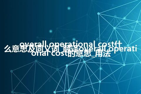 overall operational cost什么意思及同义词_翻译overall operational cost的意思_用法