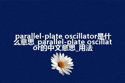 parallel-plate oscillator是什么意思_parallel-plate oscillator的中文意思_用法