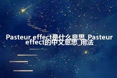 Pasteur effect是什么意思_Pasteur effect的中文意思_用法
