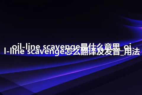 oil-line scavenge是什么意思_oil-line scavenge怎么翻译及发音_用法