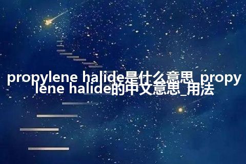 propylene halide是什么意思_propylene halide的中文意思_用法