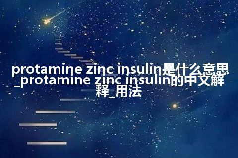 protamine zinc insulin是什么意思_protamine zinc insulin的中文解释_用法