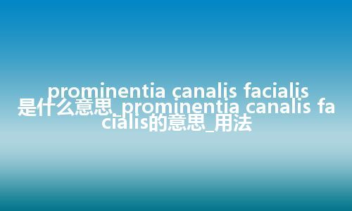 prominentia canalis facialis是什么意思_prominentia canalis facialis的意思_用法