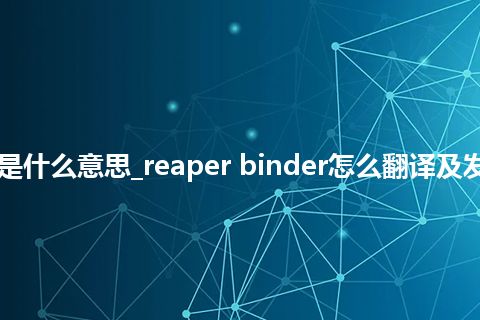 reaper binder是什么意思_reaper binder怎么翻译及发音_用法_同义词