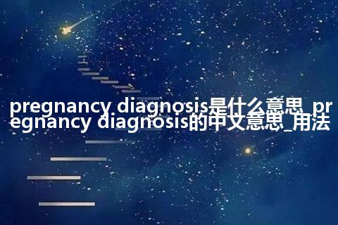 pregnancy diagnosis是什么意思_pregnancy diagnosis的中文意思_用法