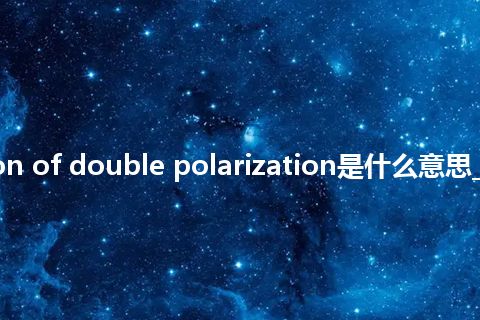reception of double polarization是什么意思_中文意思