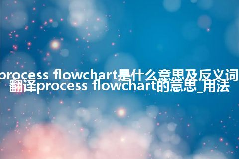 process flowchart是什么意思及反义词_翻译process flowchart的意思_用法