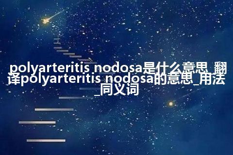 polyarteritis nodosa是什么意思_翻译polyarteritis nodosa的意思_用法_同义词