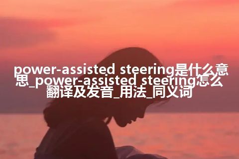 power-assisted steering是什么意思_power-assisted steering怎么翻译及发音_用法_同义词