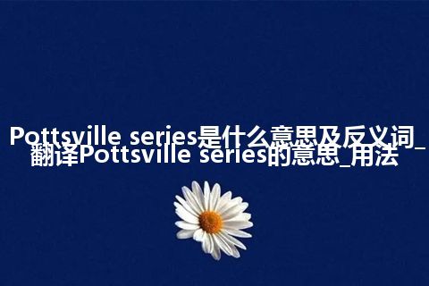 Pottsville series是什么意思及反义词_翻译Pottsville series的意思_用法