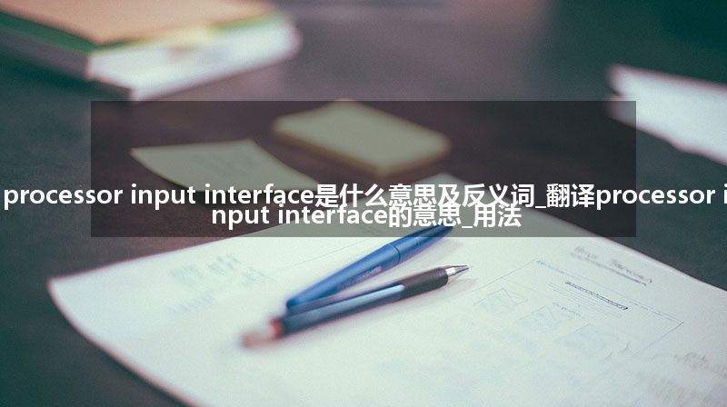 processor input interface是什么意思及反义词_翻译processor input interface的意思_用法