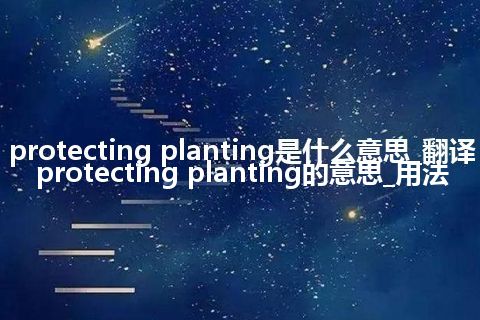 protecting planting是什么意思_翻译protecting planting的意思_用法