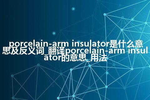 porcelain-arm insulator是什么意思及反义词_翻译porcelain-arm insulator的意思_用法
